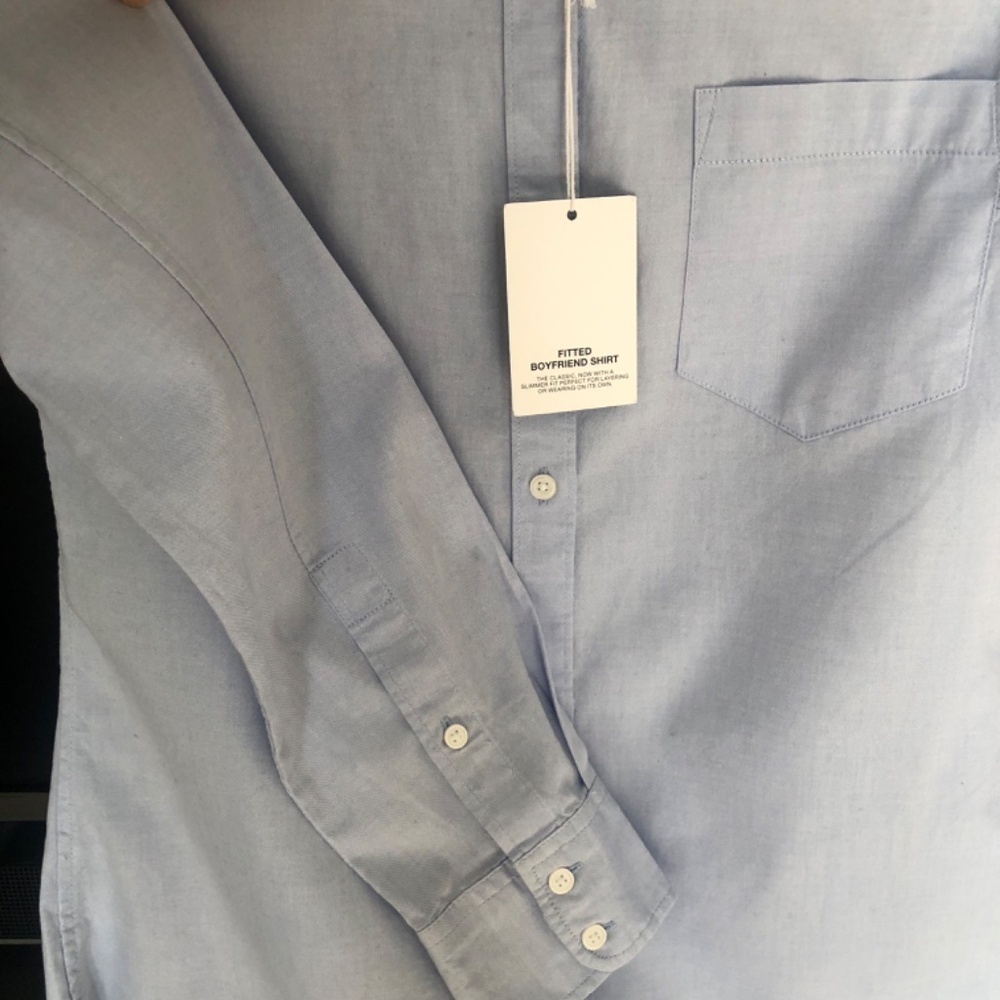 NWT Fitted Boyfriend Cotton Oxford Shirt/Blouse by GAP - Picture 12 of 13